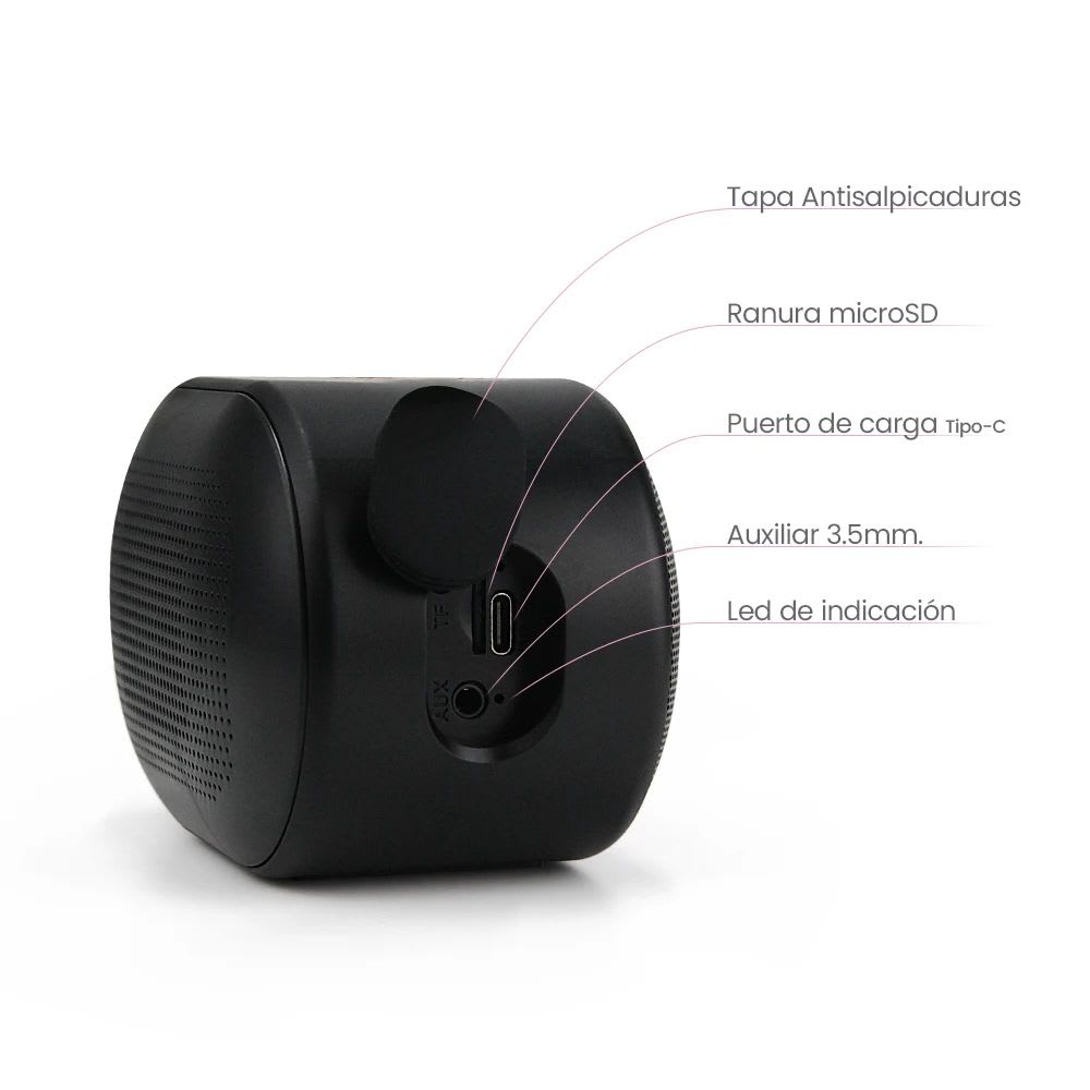 Mini Bocina FOL FS-SP06 5W 2000mAh Bluetooth recargable FM TWS6
