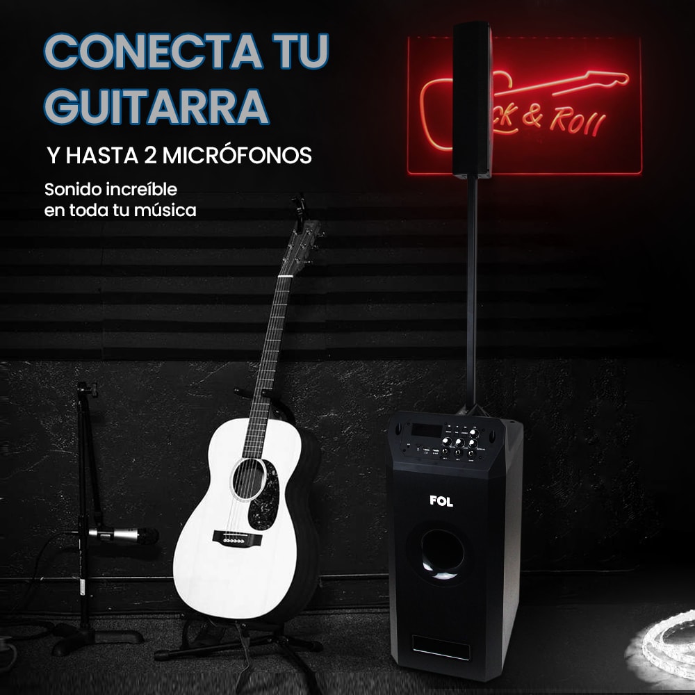 Torre De Audio Con Subwoofer 8 pulgadas más 4 bocinas 200W 2000mAh Fs-t10910