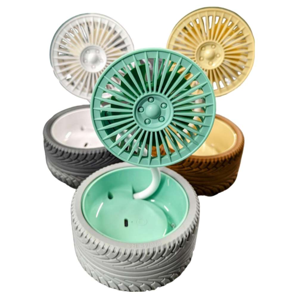 Mini Ventilador eléctrico Neumatico 9.5cm Recargable FS1035