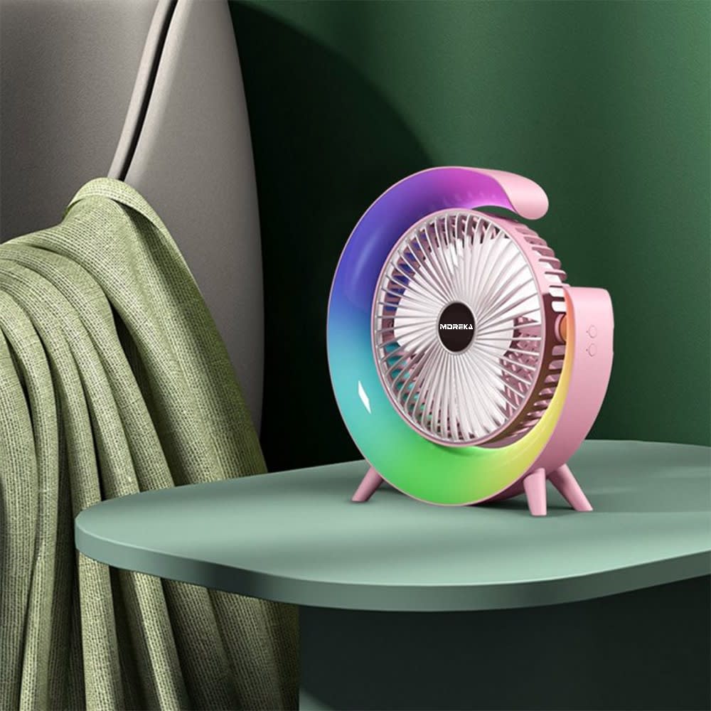 Ventilador alta velocidad RGB, Ajustable 1200mAh FS-1108
