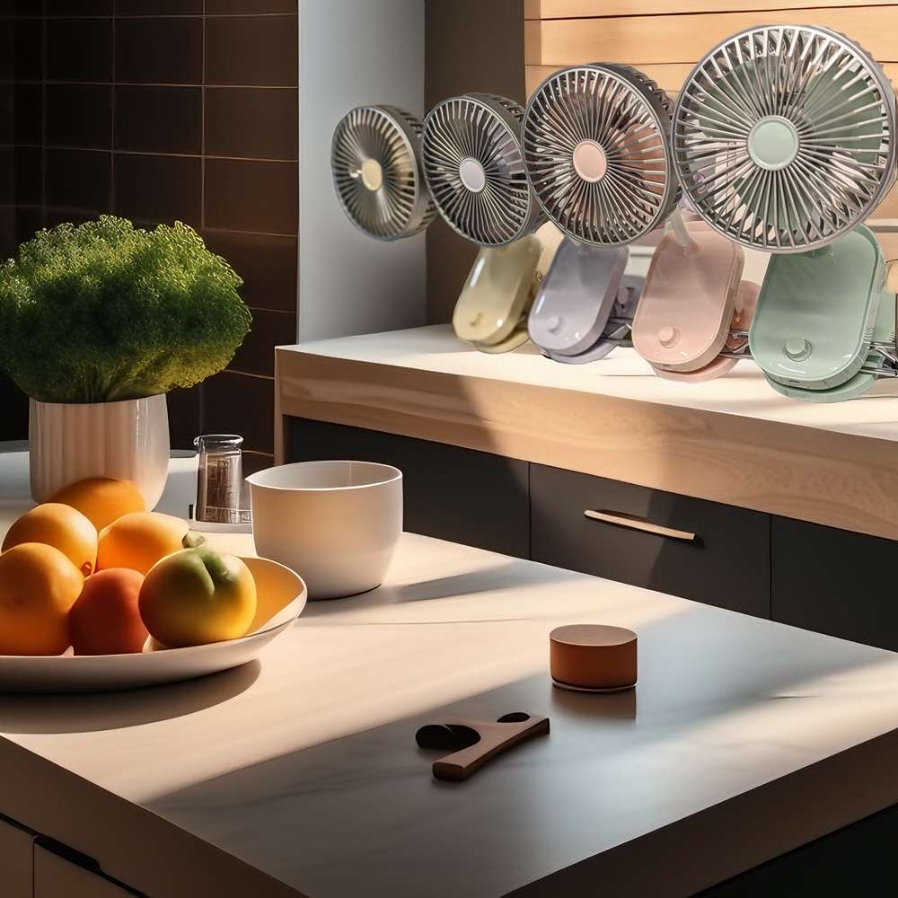 Ventilador Portatil Recargable Escritorio Personal Con Clip FS10610