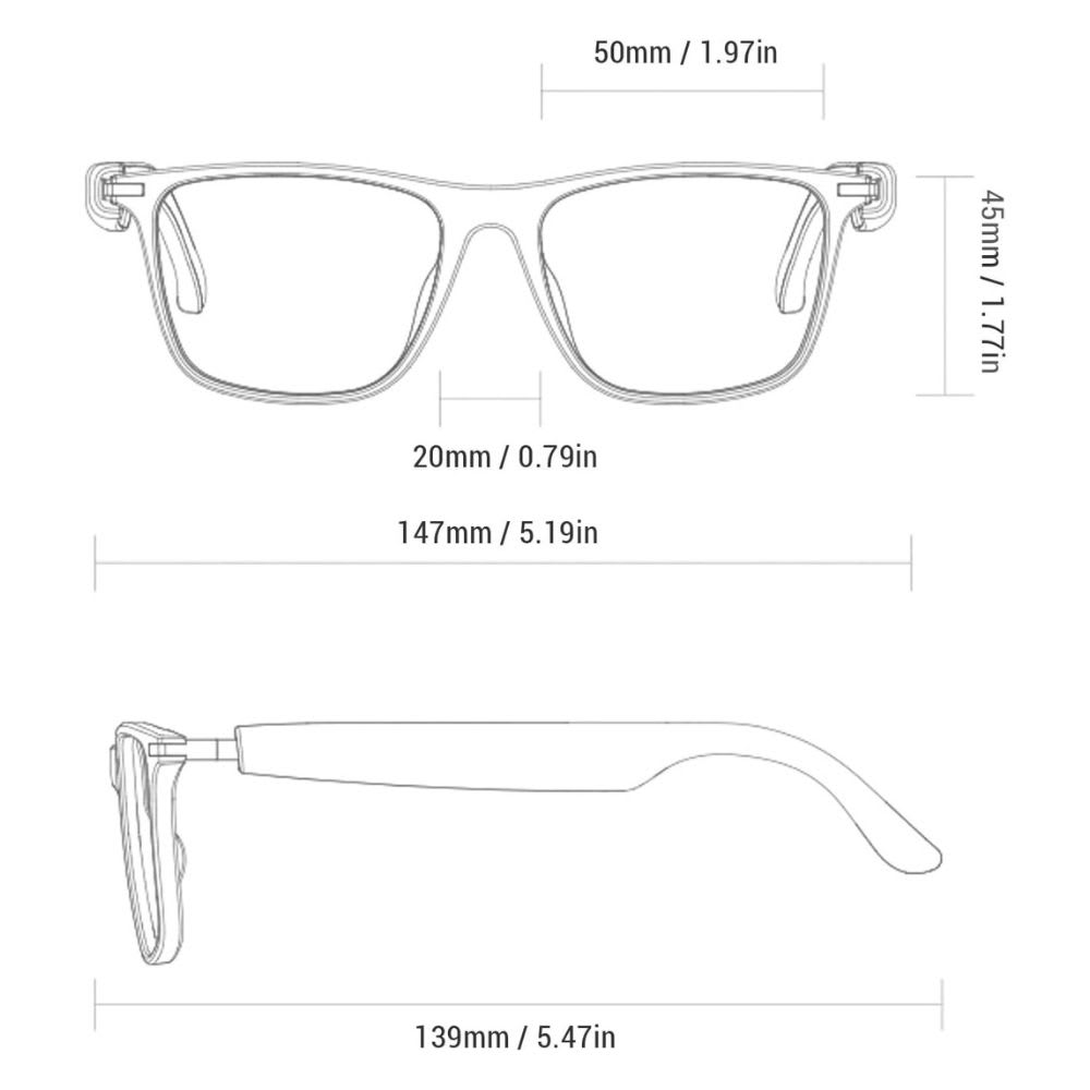 Lentes inteligentes traducción automática, asistente de Voz SIRI y Google, manos libres GS-088