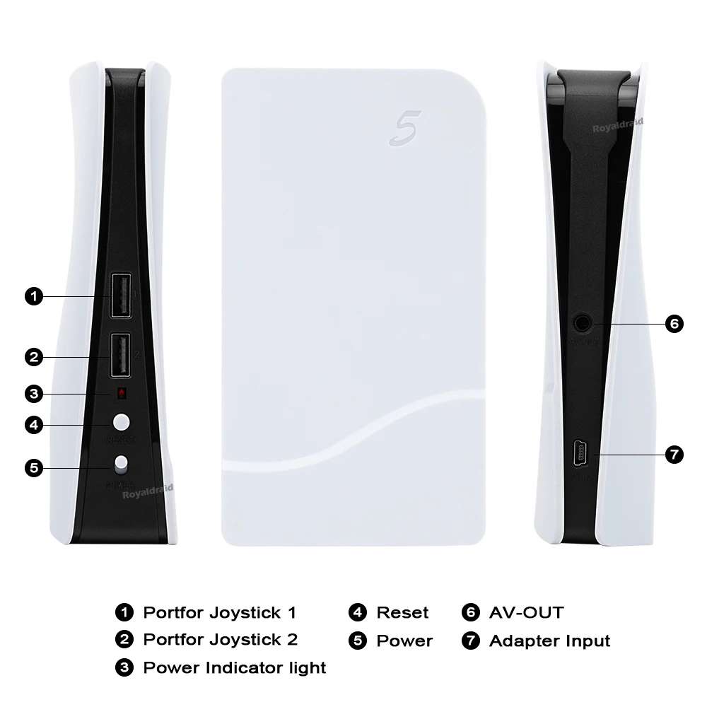 Consola de videojuegos GS5 Pro 620 juegos 8 bitsm portáti 2 controles7