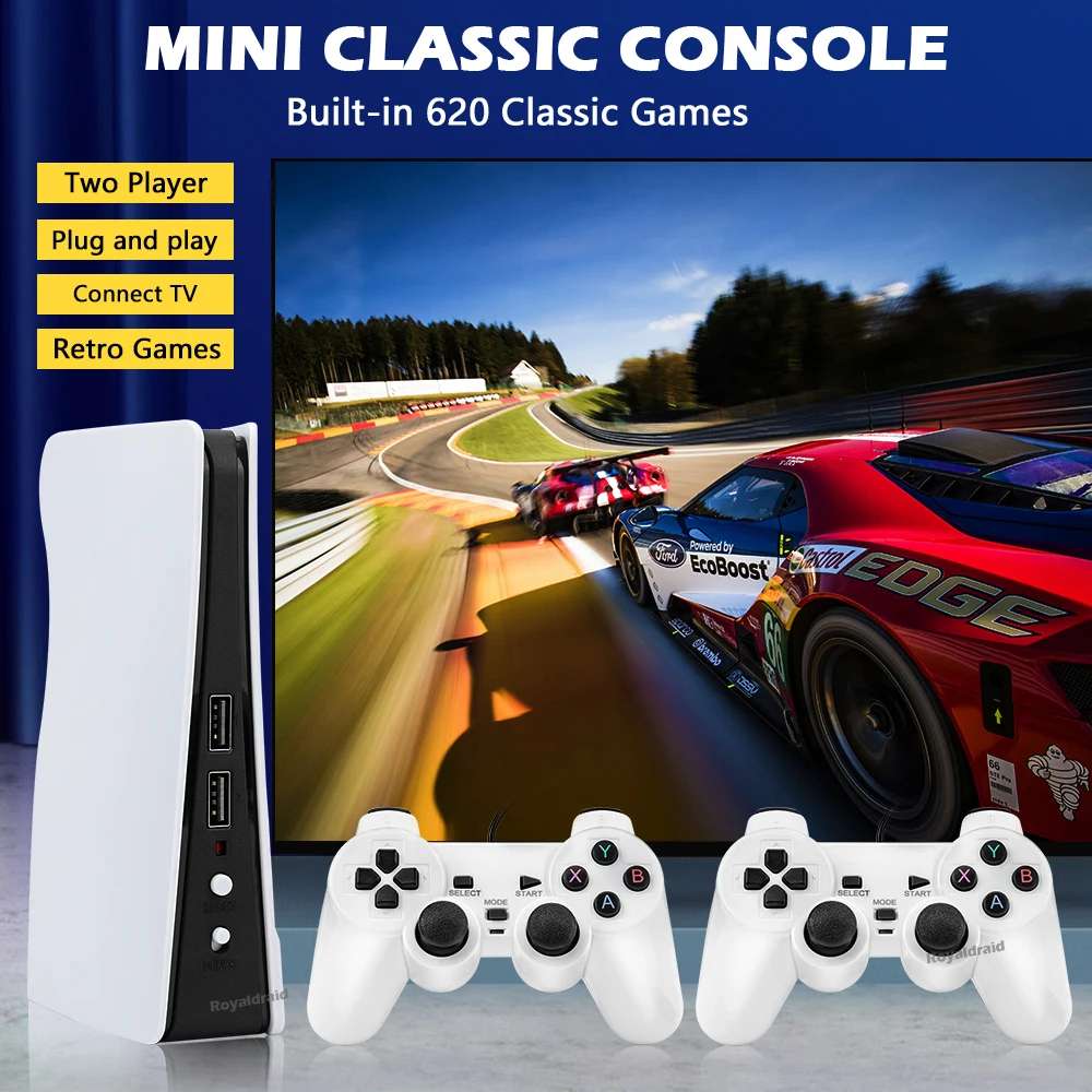 Consola de videojuegos GS5 Pro 620 juegos 8 bitsm portáti 2 controles6