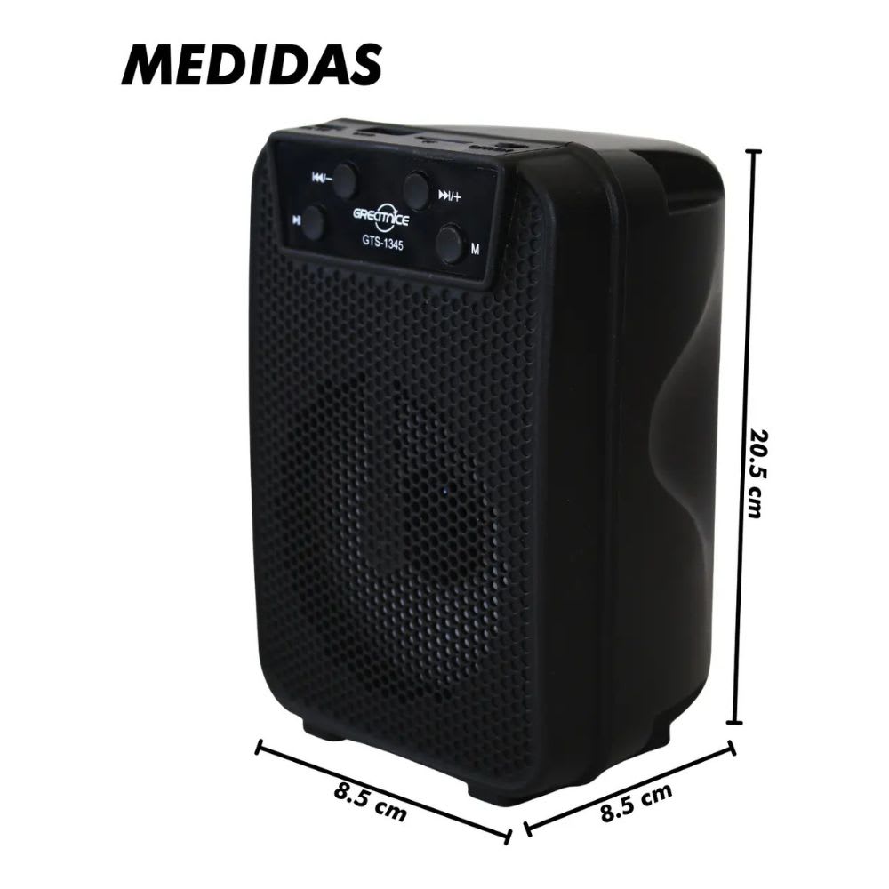 Mini Bocina Greatnice 5W Bluetooth recargable  USB TWS GTS-13451