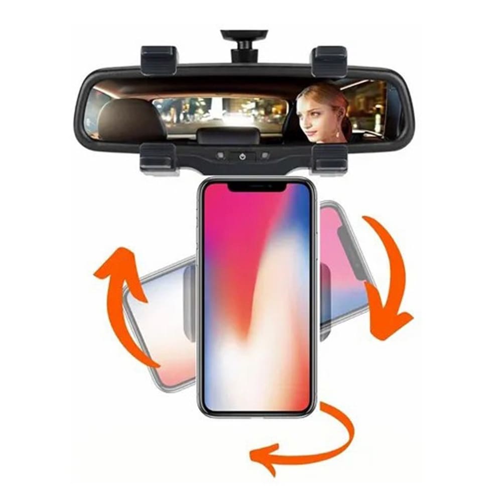 Soporte Porta Celular 360 Carro Auto Espejo Retrovisor  H22