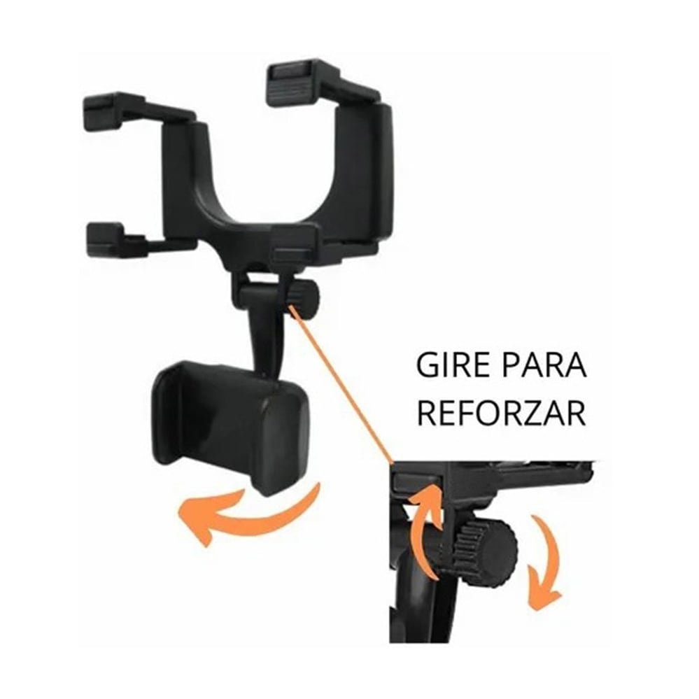 Soporte Porta Celular 360 Carro Auto Espejo Retrovisor  H24