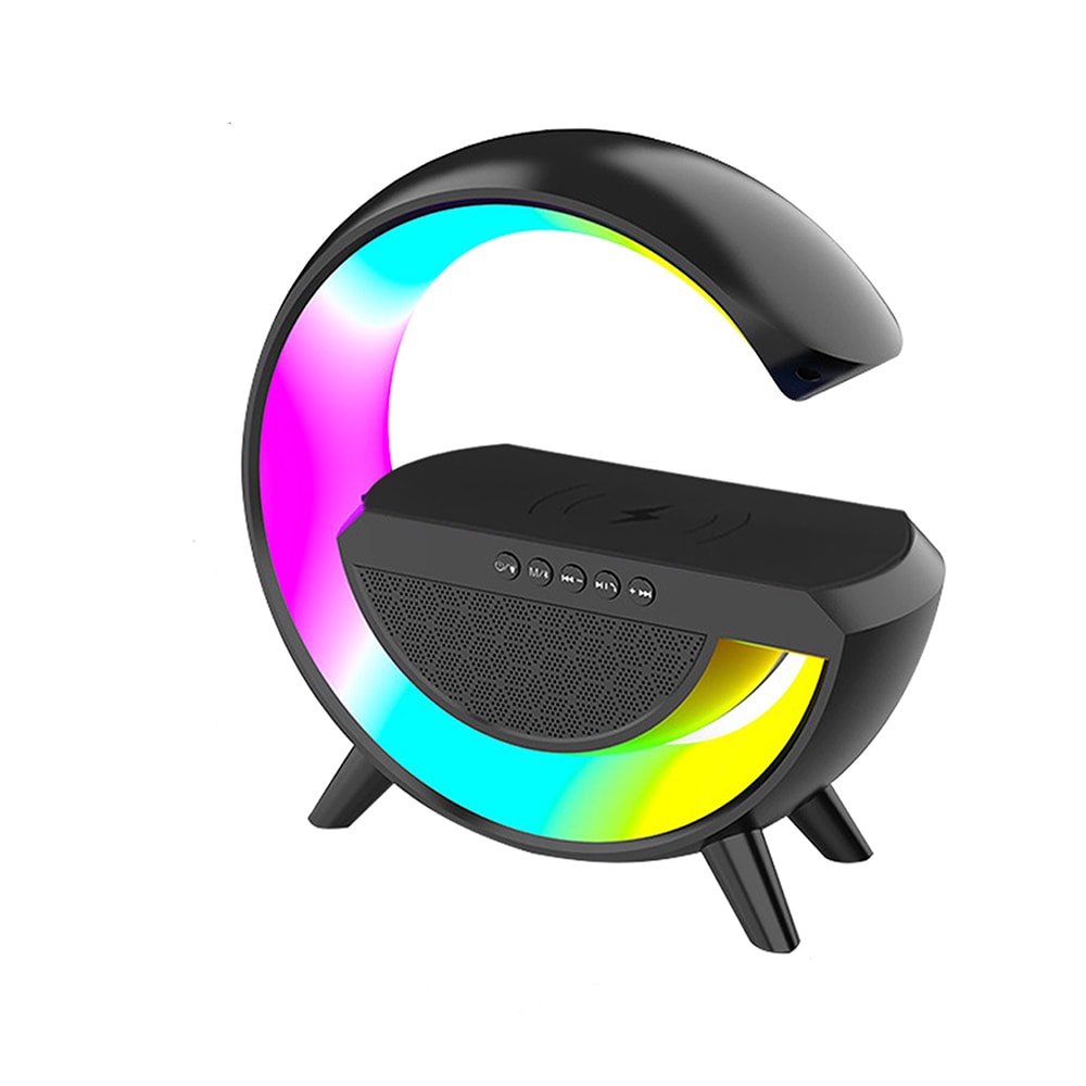 Lampara Bocina Moreka BT-2301,Cargador inalámbrico Bluetooth recargable2