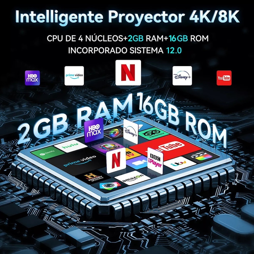 Proyector Android 4k Hd Wifi Smart Tv Videojuegos Portatil M300 MAX3