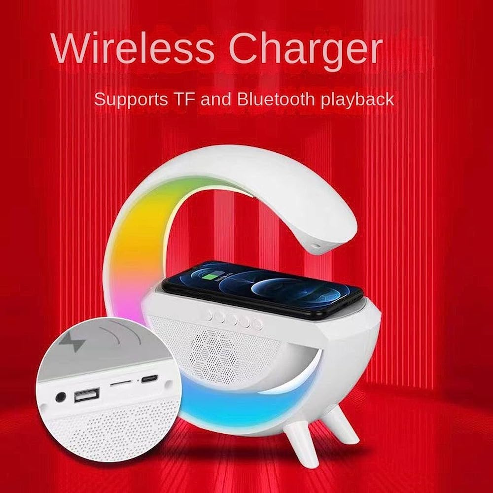 Lampara Bocina Moreka BT-2301,Cargador inalámbrico Bluetooth recargable7