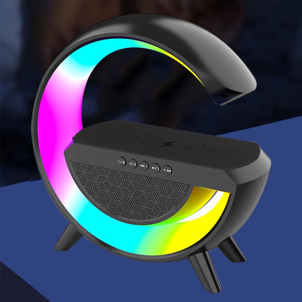Lampara Bocina Moreka BT-2301,Cargador inalámbrico Bluetooth recargable11