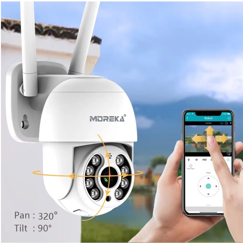 Cámara IP 360° Wifi 3mp Visión Nocturna Certificación IP66 Micrófono y altavoz JK-0032