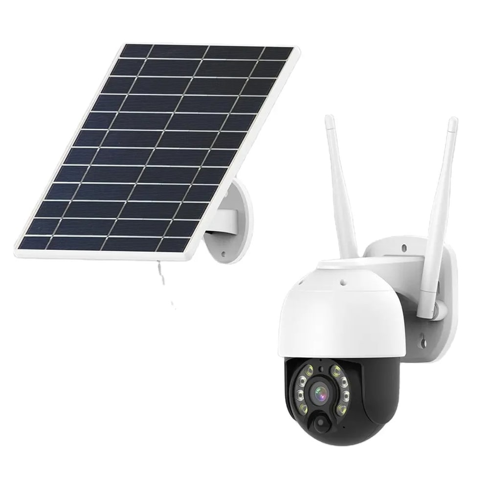 Cámara de Seguridad inalámbrica WiFi con Panel Solar Integrado Contra Agua IP66 JK-81812