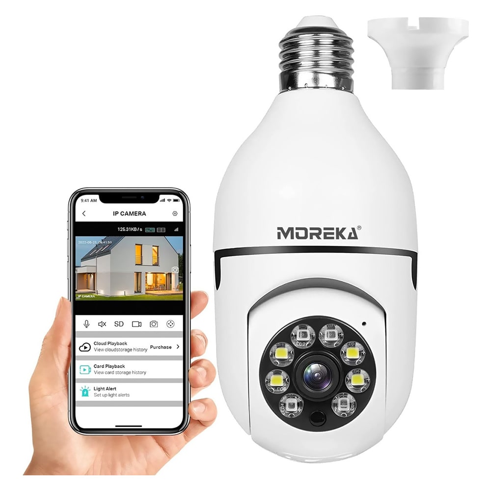 Cámara foco IP 360° Wifi 2mp Visión Nocturna 1080p Jk-001 0