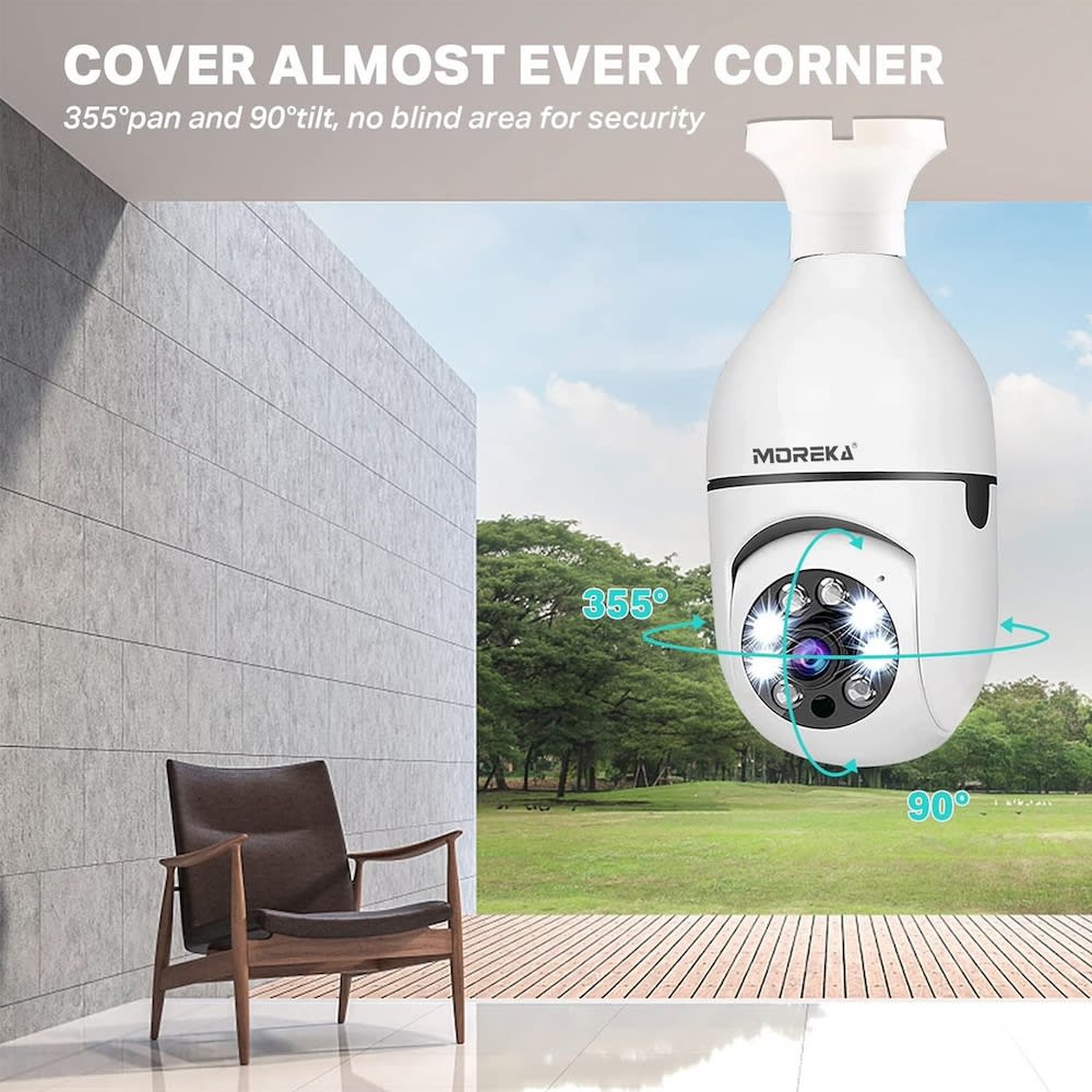 Cámara foco IP 360° Wifi 2mp Visión Nocturna 1080p Jk-0016