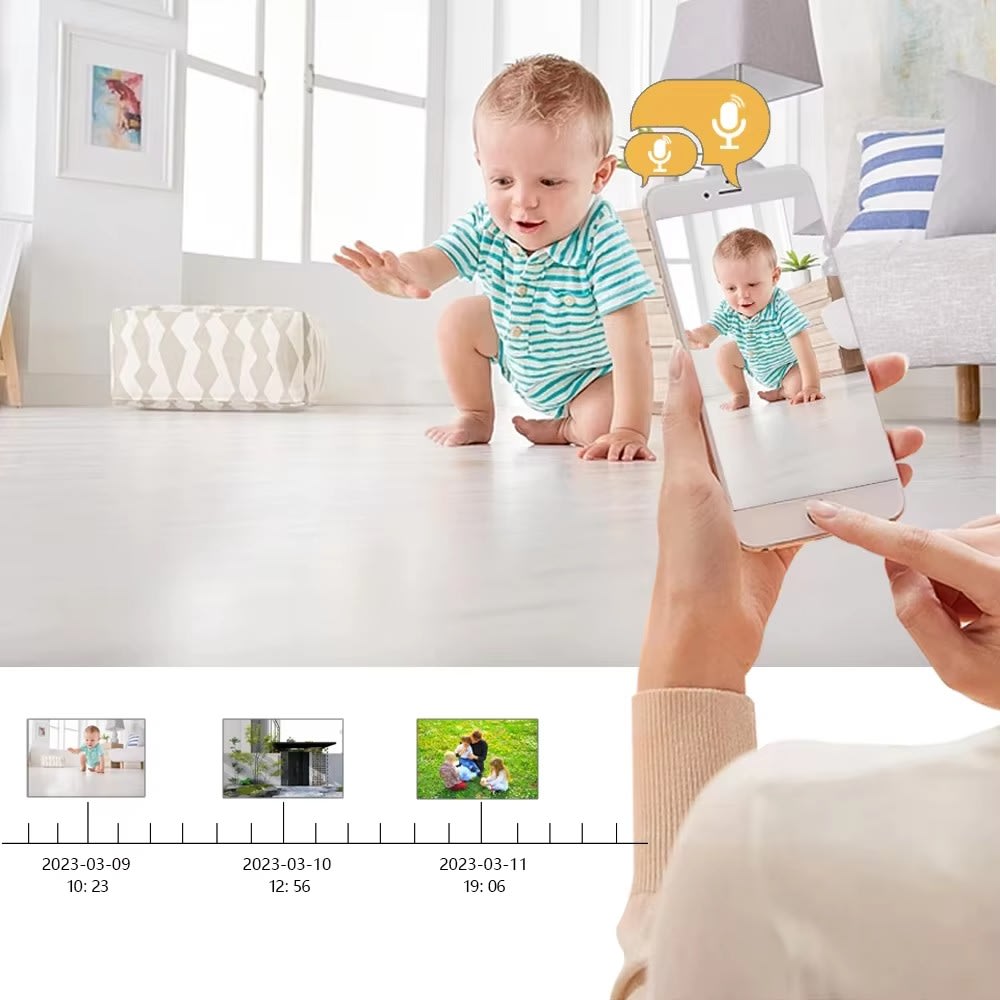 Cámara IP 360° Wifi 3mp Visión Nocturna Certificación IP66 Micrófono y altavoz JK-0036