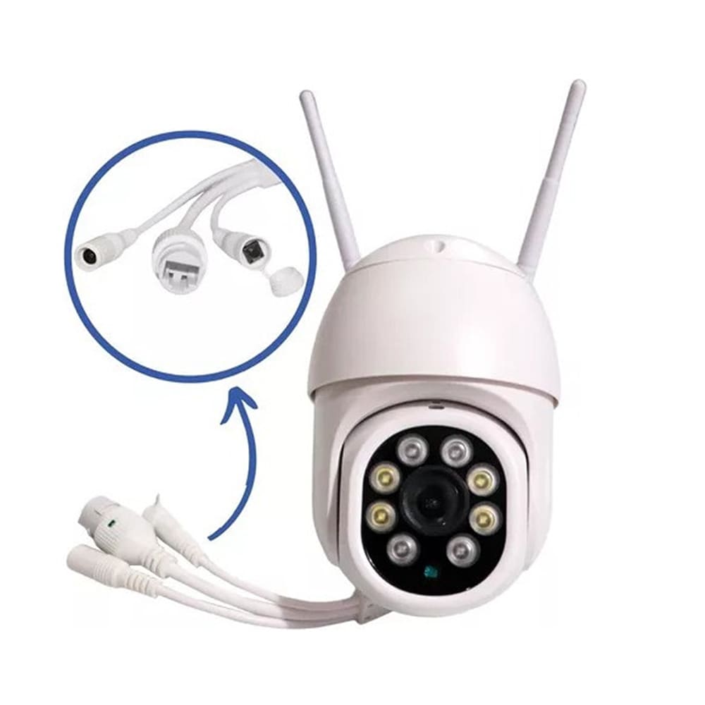 Cámara IP 360° Wifi 5MP Visión Nocturna Certificación IP66 Micrófono y altavoz JK-0063