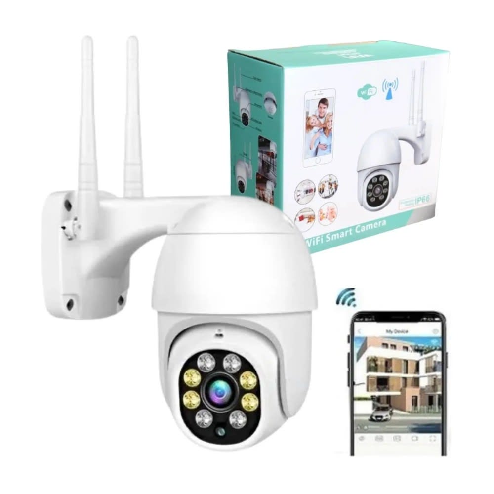 Cámara IP 360° Wifi 5MP Visión Nocturna IP66 Micrófono 0