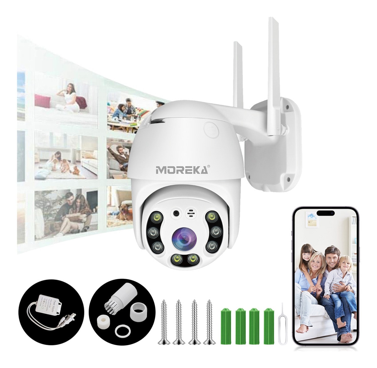 Cámara IP 360° Wifi 2MP Visión Nocturna Micrófono y altavoz 0