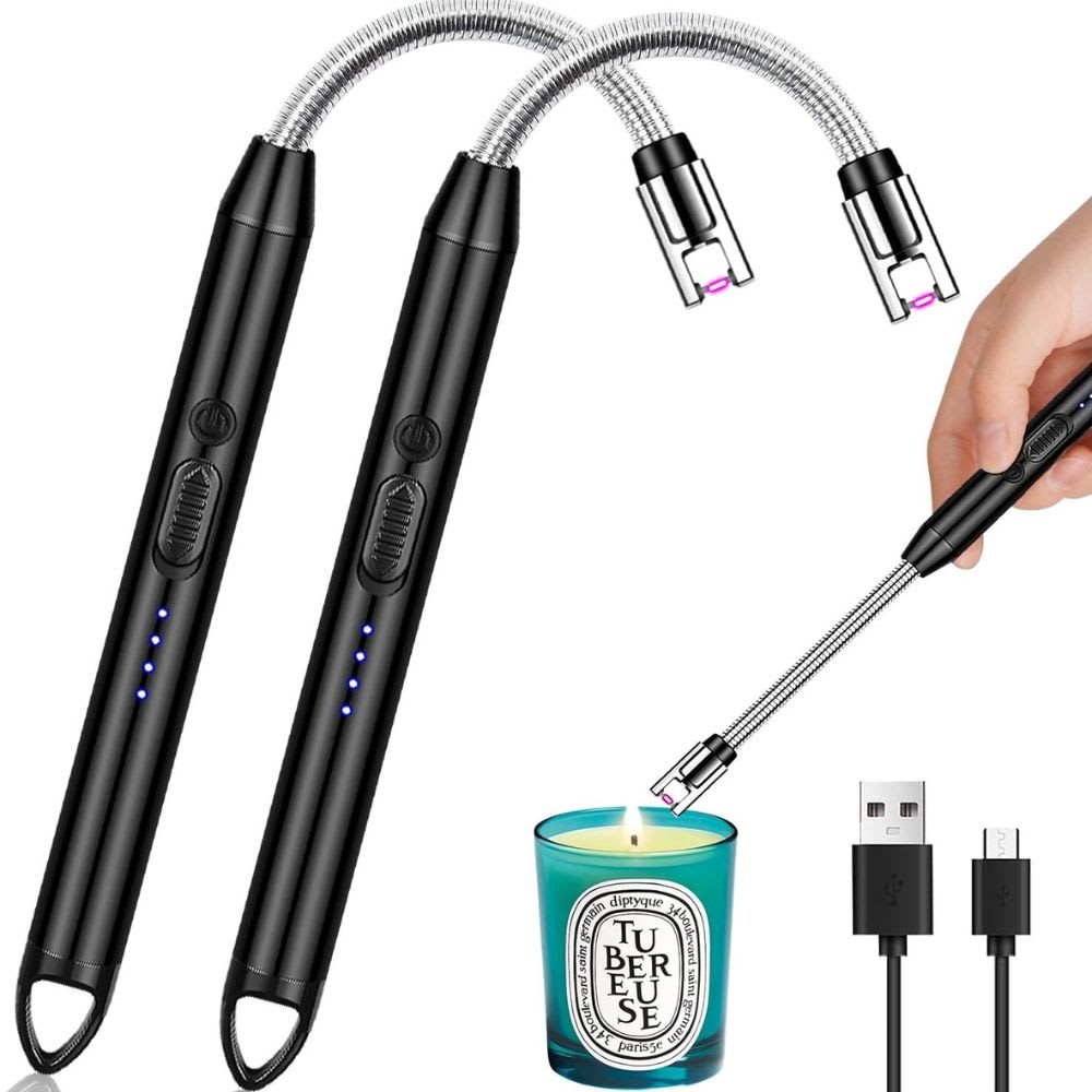2pcs Usb Encendedor Eléctrico Portátil Recargable De Cocina JL817-211