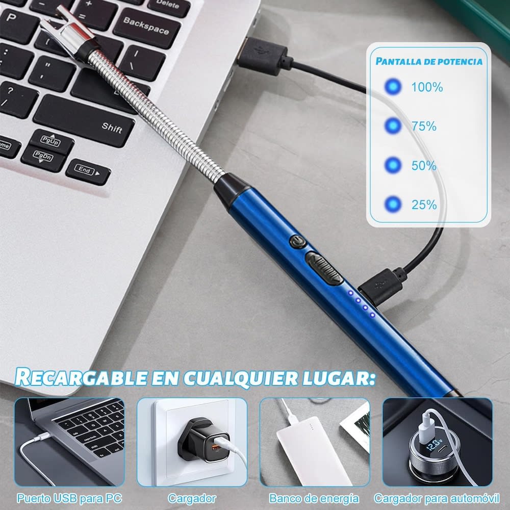 2pcs Usb Encendedor Eléctrico Portátil Recargable De Cocina JL817-27