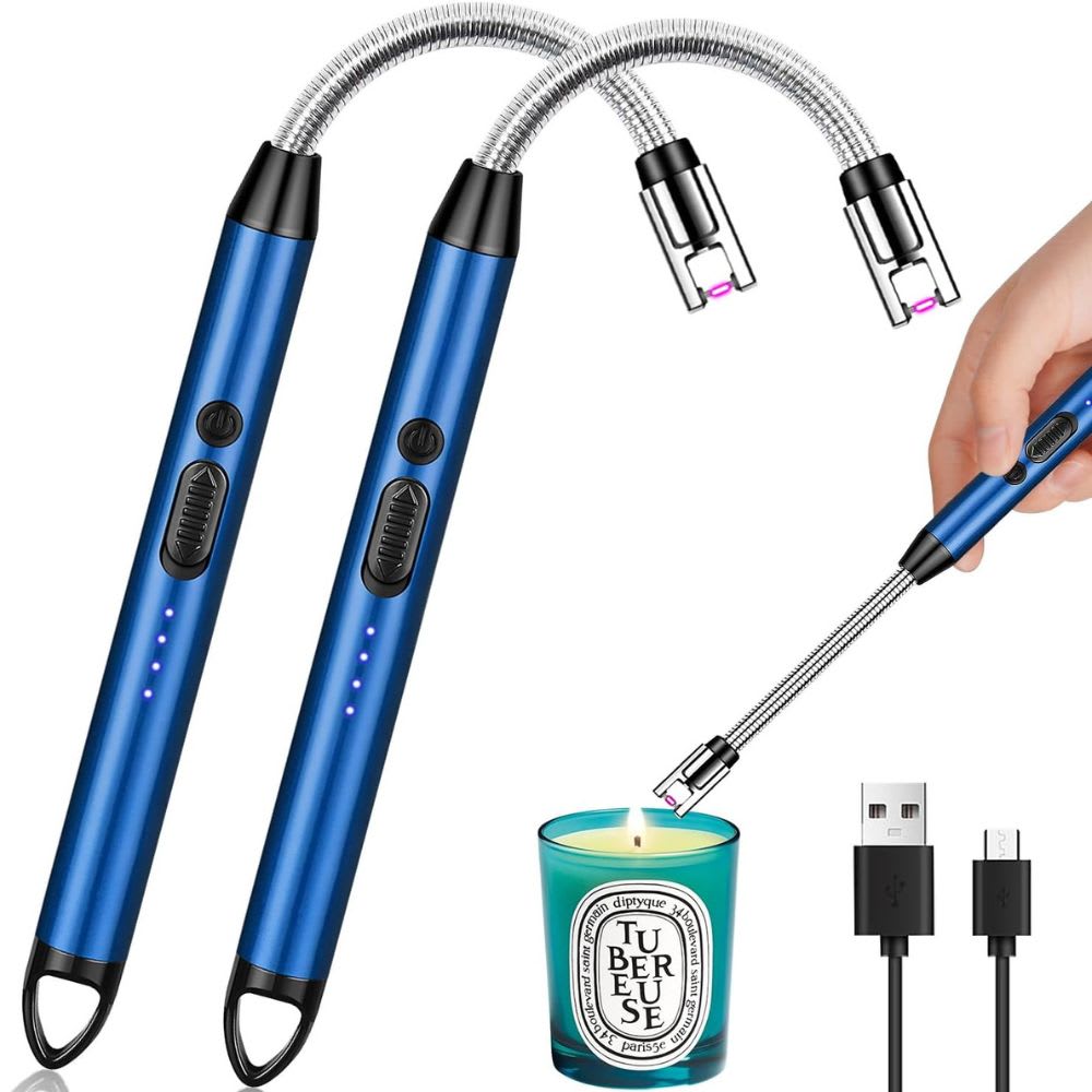 2pcs Usb Encendedor Eléctrico Portátil Recargable De Cocina JL817-210