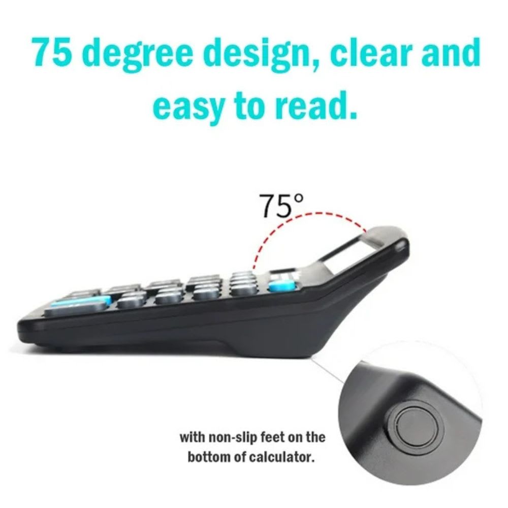 Calculadora electrónica Solar con 12 dígitos, pantalla grande JS-97B3