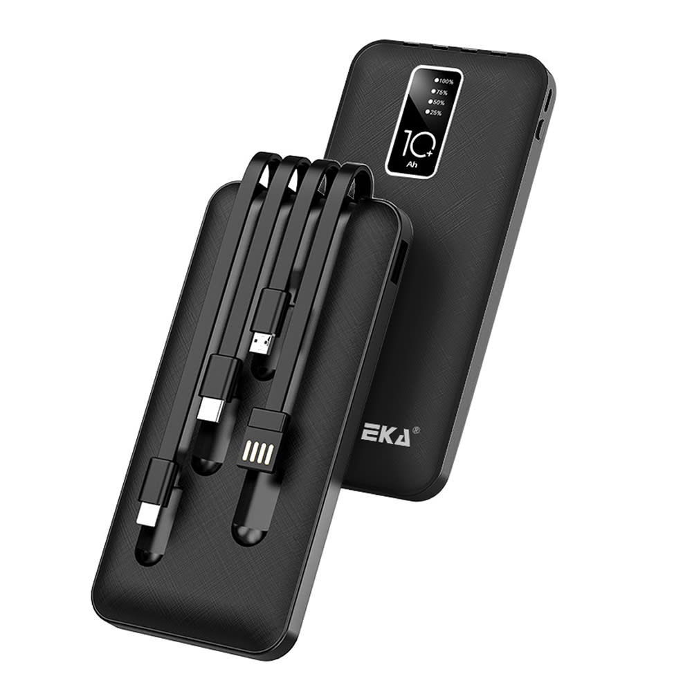 Power Bank Moreka K050 10000 cables C USB AM Lightning y Micro USB 0