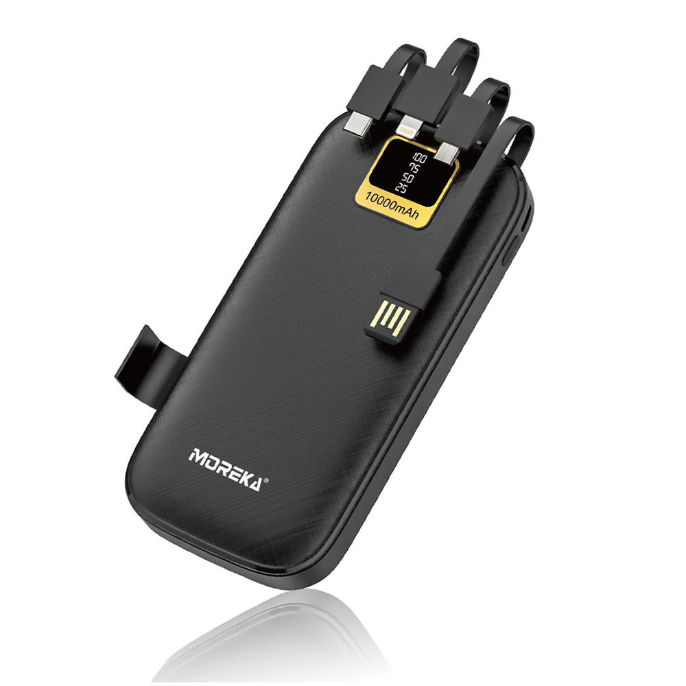 Power Bank Moreka K050A 10000 mAh 37Wh  cables C USB AM Lightning yMicro USB 0
