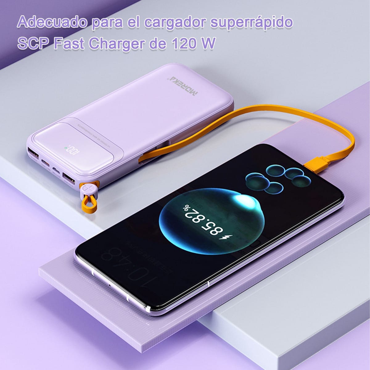 Power Bank Moreka K064 1000 mAh 37W 2 entredas 2 salidas6