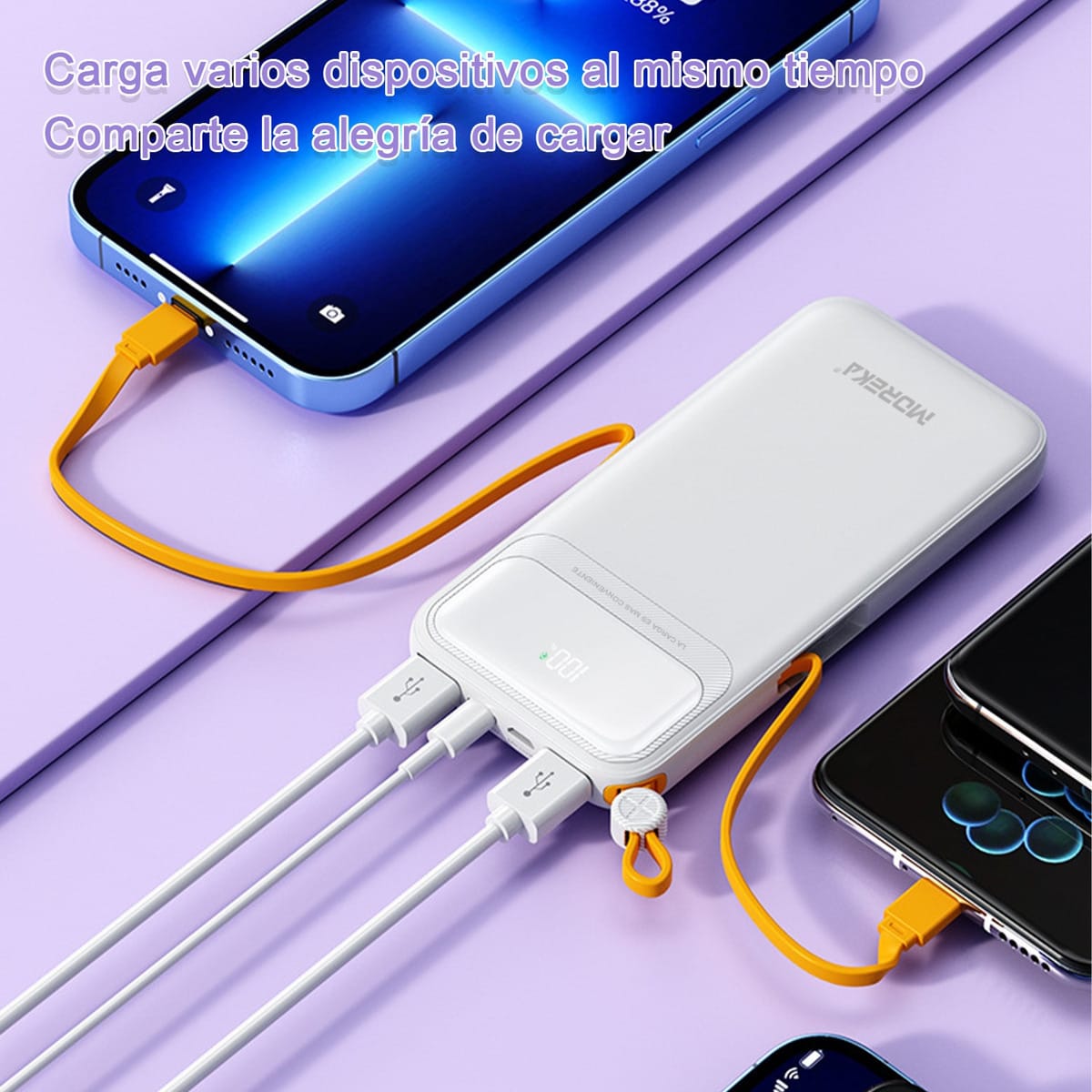 Power Bank Moreka K064 1000 mAh 37W 2 entredas 2 salidas3