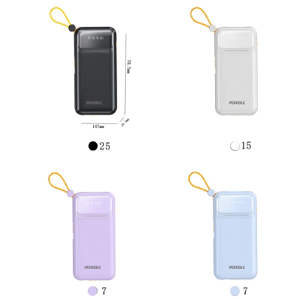 Power Bank Moreka K064 1000 mAh 37W 2 entredas 2 salidas10