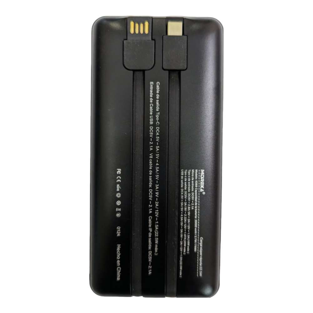 Power bank Moreka K068 20000 mAh 22.5W Tipo C IP V85