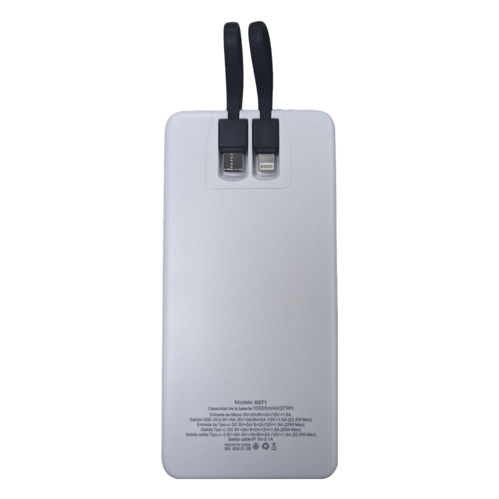 Power Bank Moreka K071 10000 mAh 22.5W Tipo C IP4