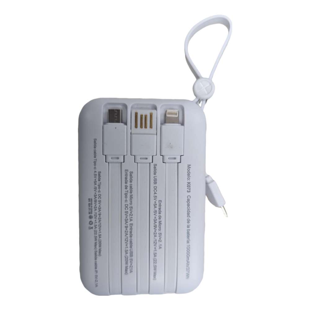 Power Bank Moreka K073 10000 mAh 37W 2 entredas 4 salidas5