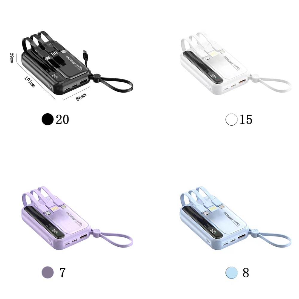 Power Bank Moreka K073 10000 mAh 37W 2 entredas 4 salidas8