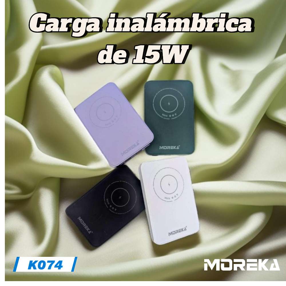 Power Bank Moreka K074 5000 mAh 18.5W inalámbrica 5W5