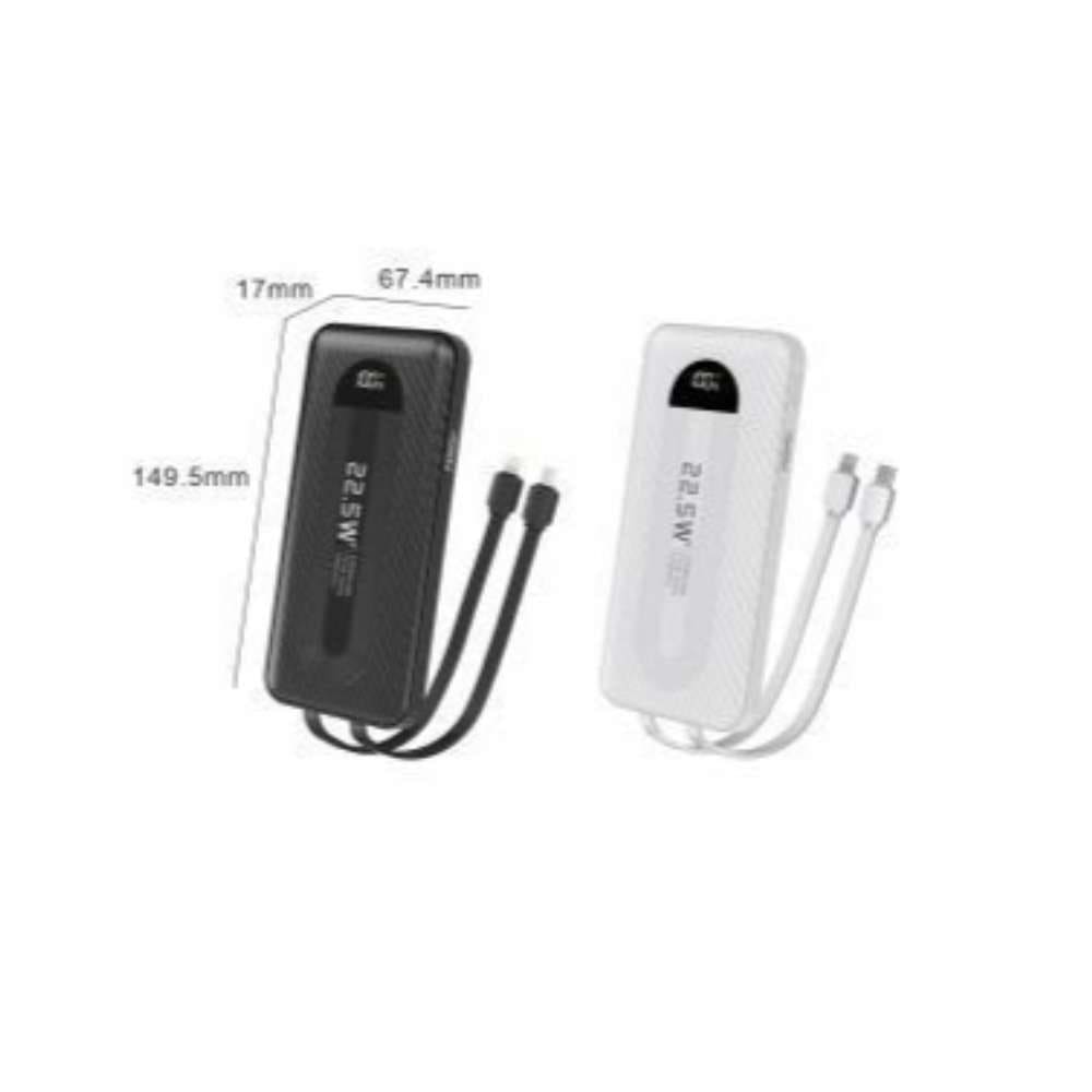 Power Bank Moreka K080 10000 mAh 22.5W cables IP y C5