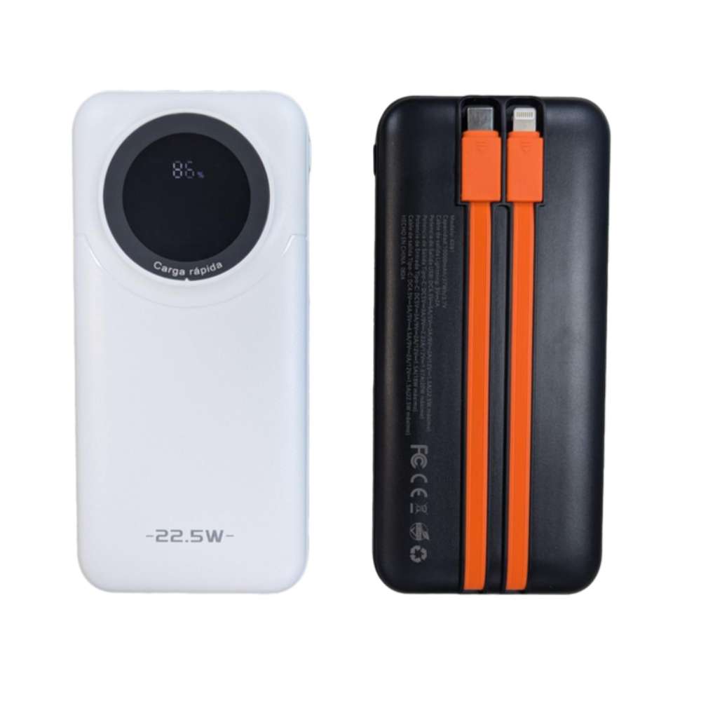 Power Bank Moreka K081 10000 mAh 22.5W cables IP y C 0