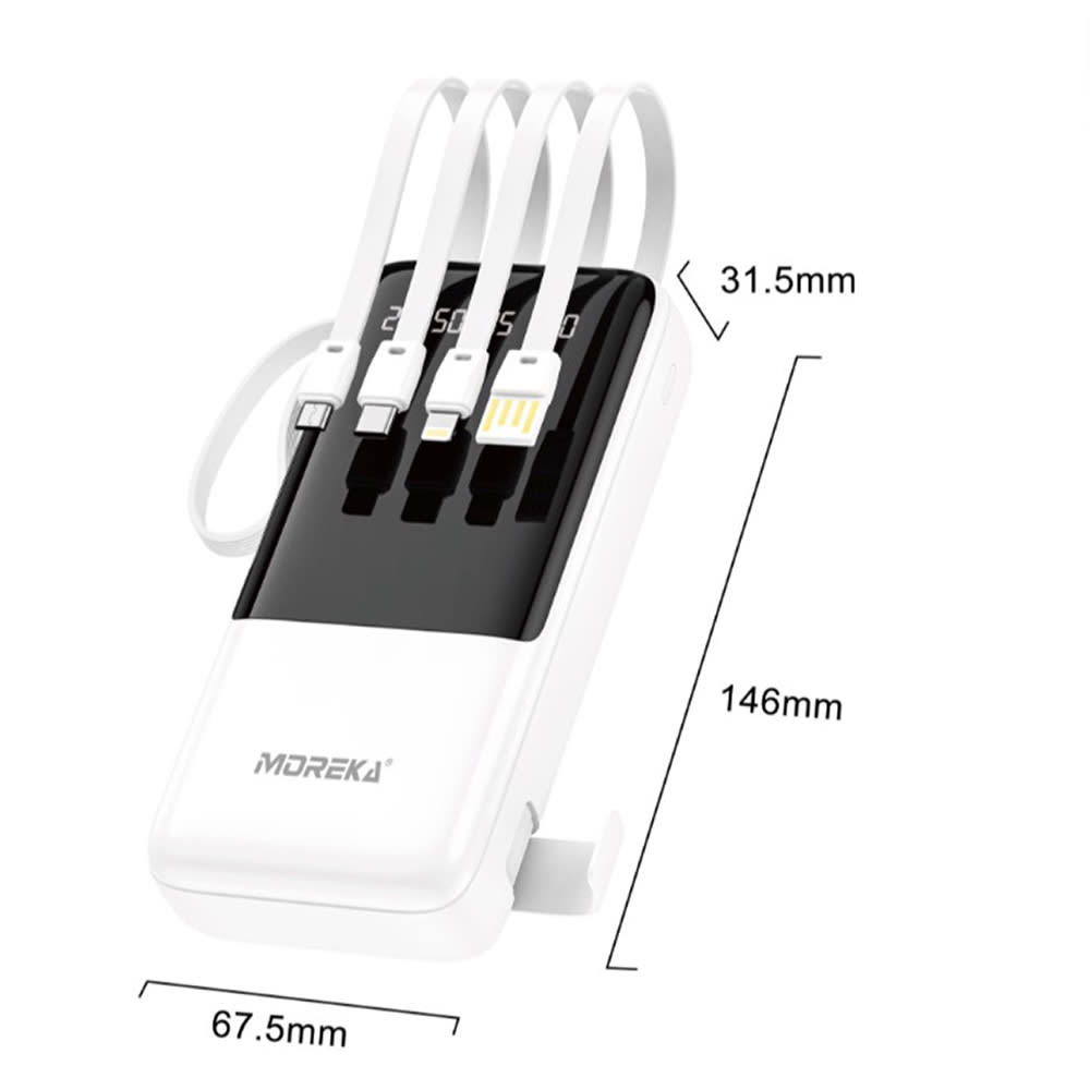 Power Bank Moreka K087 20000 mAh 74W 4 entredas 4 salidas6