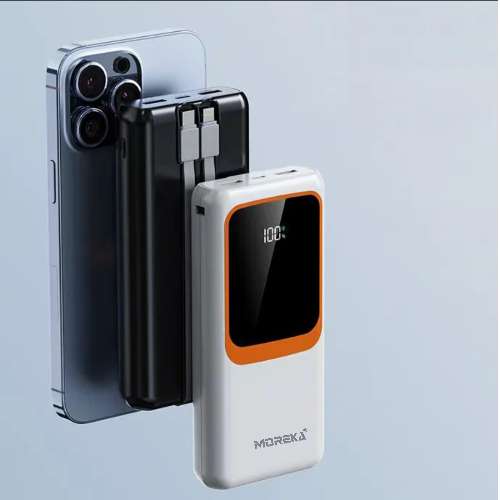 Power Bank Moreka K089 20000 mAh 74W cable tipo C y tipo IP5