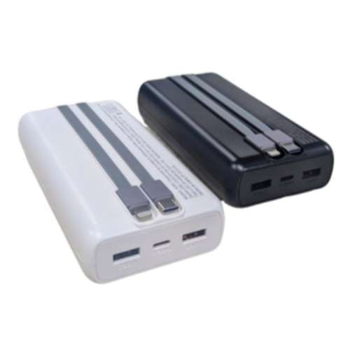 Power Bank 20000mAh batería portátil 74W cable tipo C y IP3