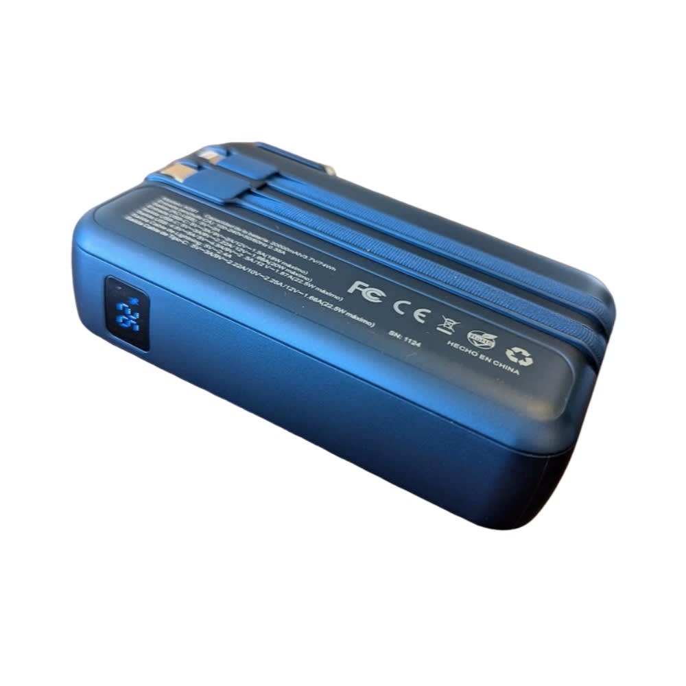 Power Bank Moreka K091 20000 mAh 22.5W cable tipo C y tipo IP clavija plegable6