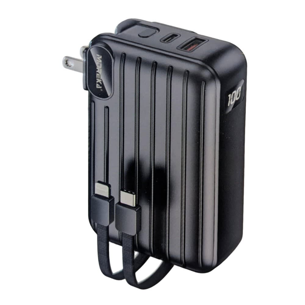 Power Bank Moreka K091 20000 mAh 22.5W cable tipo C y tipo IP clavija plegable 0