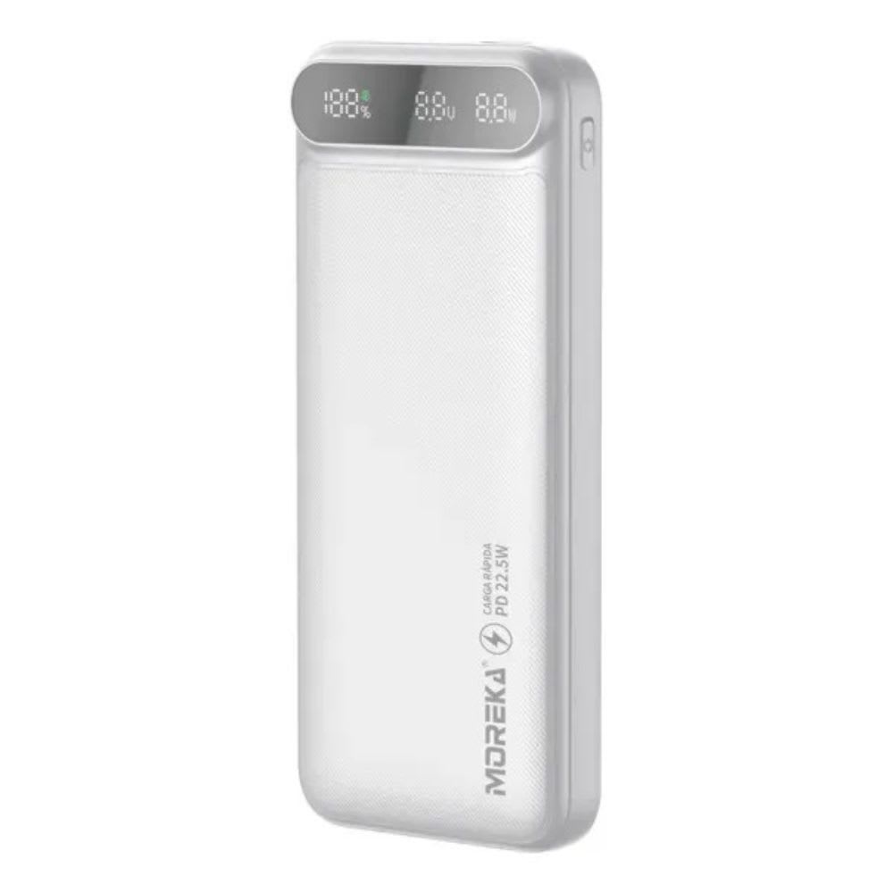 Power Bank Moreka K093 10000mAh con 3 Cables Integrados (1 x Type-C Entrada y Salida + 1 x Cable para iPhone + 1 x USB) Pantalla LED Digital Carga Inteligente 1