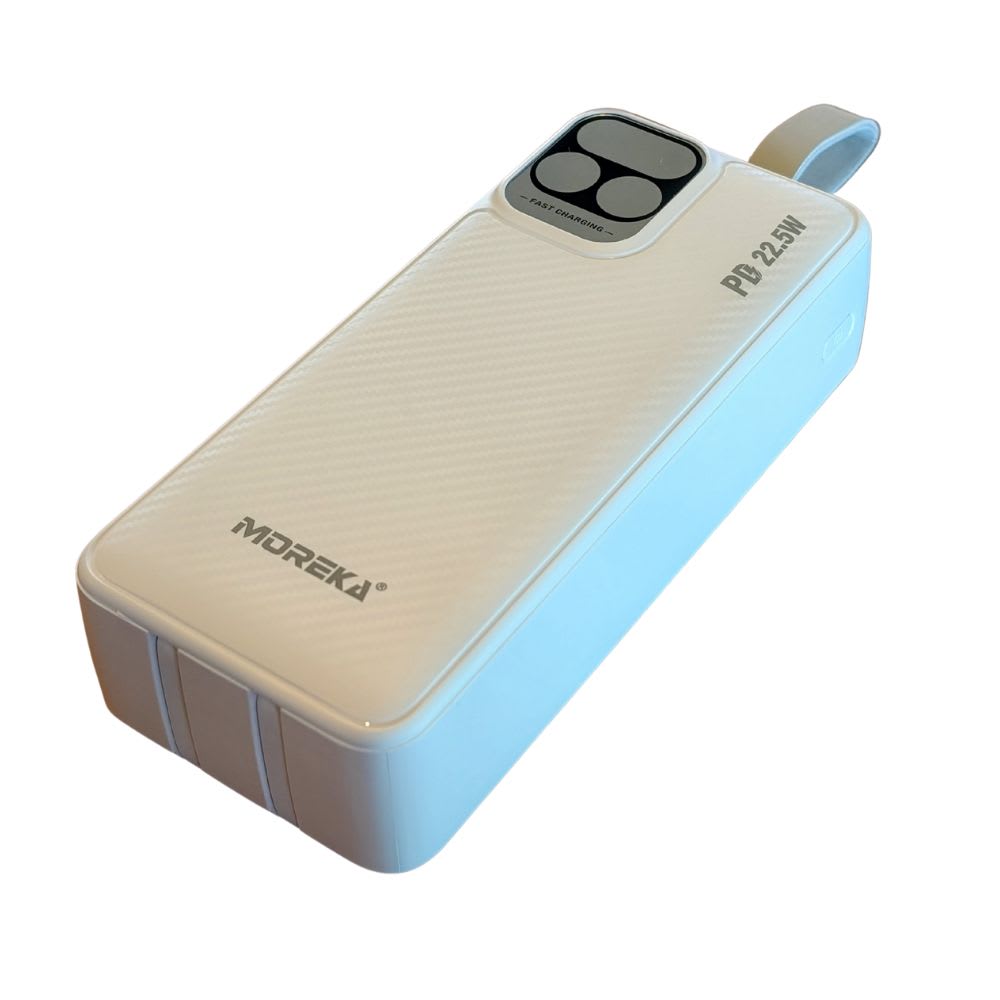 Power Bank Moreka K094 30000mAh 22.5W Cables C Lightning V810