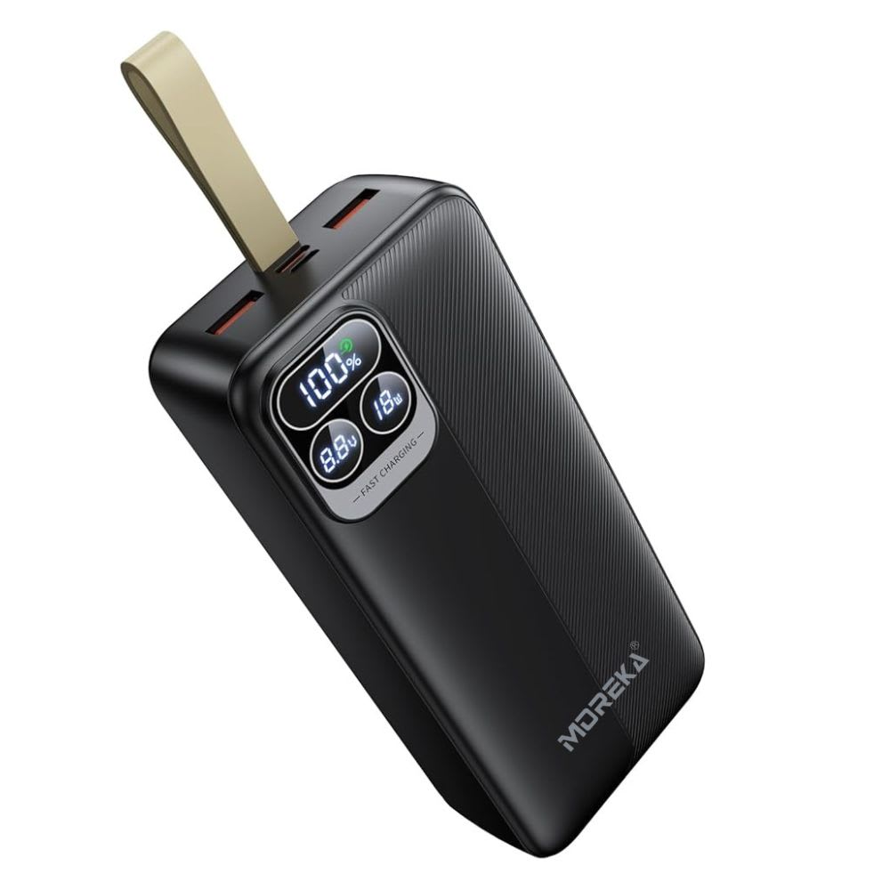 Power Bank Moreka K094 30000mAh 22.5W Cables C Lightning V8 0
