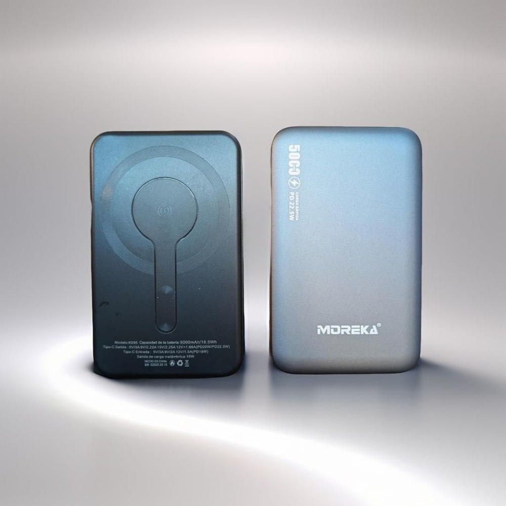 Power Bank Moreka K095 10000mAh 22.5W cables C USB Lightning y Micro USB9