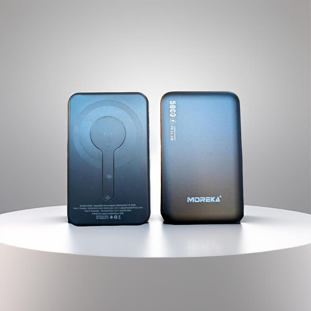 Power Bank Moreka K095 10000mAh 22.5W cables C USB Lightning y Micro USB10