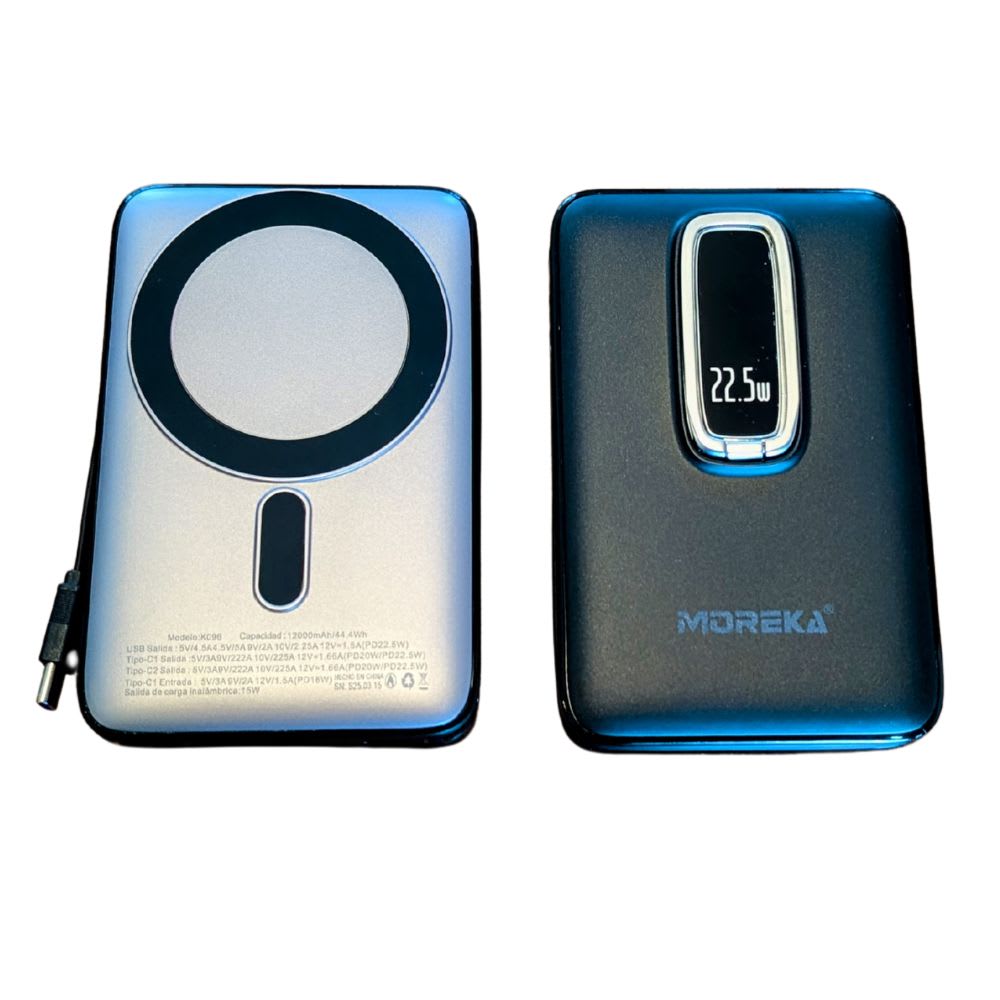 Power Bank MagSafe Moreka K096 12000mAh 22.5W Cable C incluido1